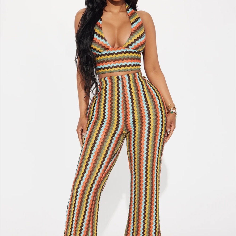 Cropped pants set